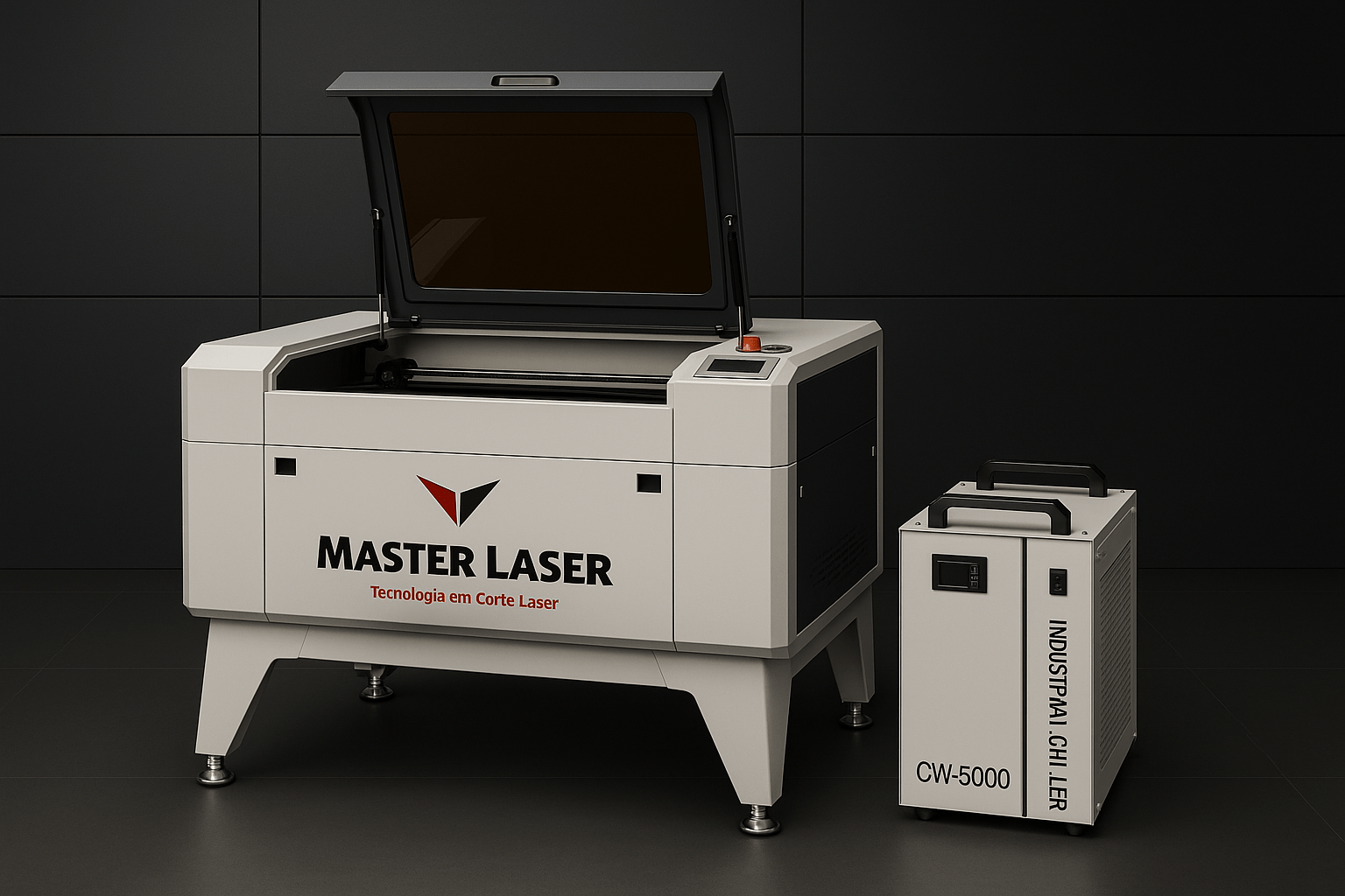 Maquina de corte e gravação a laser CO2 modelo 6040 potencia 80w