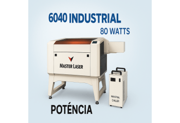 Maquina de corte e gravação a laser CO2 modelo 6040 potencia 80w